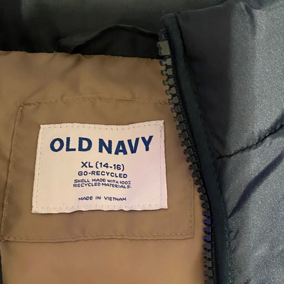 Old Navy Kids Puffer Vests - Brown and Navy - Picture 3 of 3
